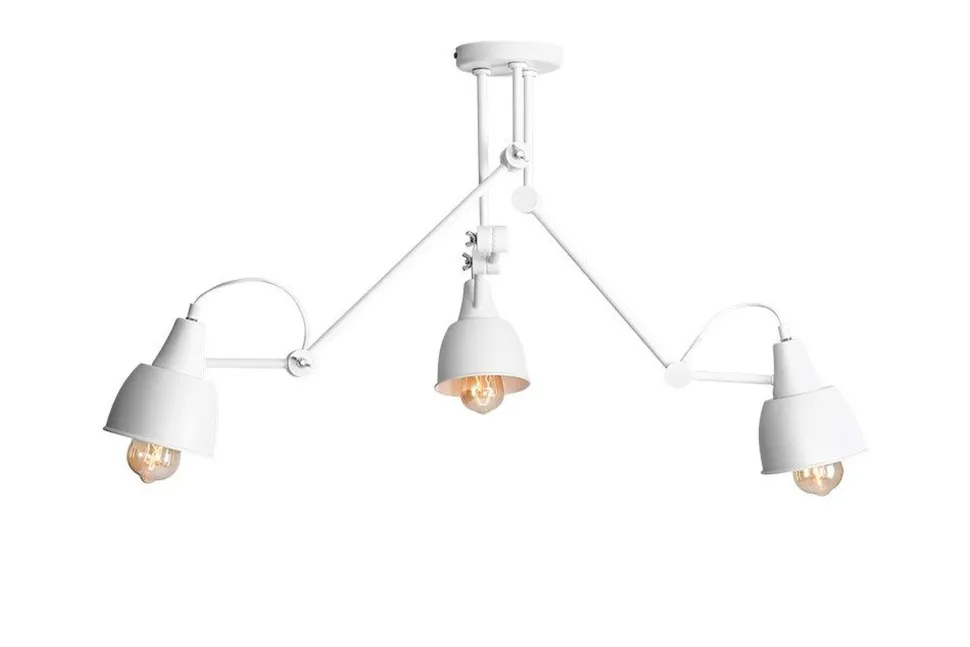 Deckenleuchte E27 Weiß Metall 80 cm lang flexibel