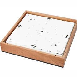 Deckenleuchte eckig B: 48 cm Holz Metall für 4x E27