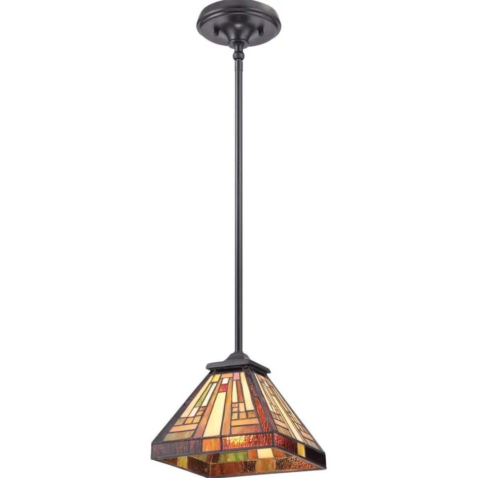 Deckenleuchte ETERNO 7 Bronze Antik Tiffany Lampe