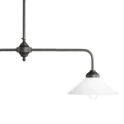 Deckenleuchte 2-flammig Messing Glas H: max. 89,5 cm E27