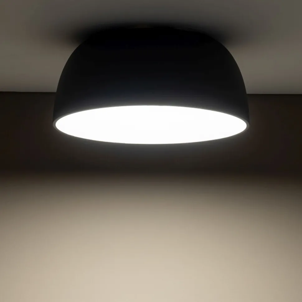 Deckenleuchte 3-flammig Metall Grau wohnlich E27 Ø38 cm