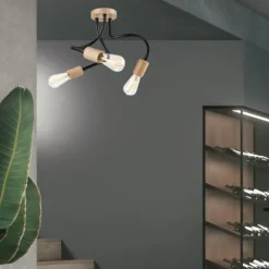 Deckenleuchte flexibel Schwarz Modern Wohnzimmer