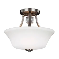 Deckenleuchte FLUIDA Nickel Ø35cm Lampe blendarm