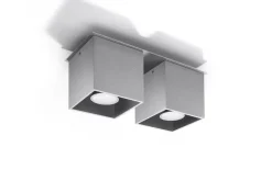 Deckenleuchte GEO in Grau 2-flmg