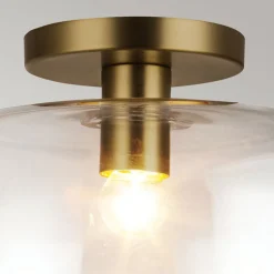 Deckenleuchte Glas Metall Ø 30,5 cm rund E27 Modern