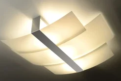 Deckenleuchte Glas Metall 61 cm lang blendarm flach 3x E27