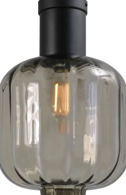 Deckenleuchte Glas Metall Schwarz Ø 28 cm E27 ELYA Flur