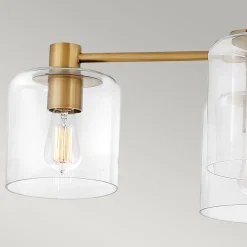 Deckenleuchte Glas Metall verstellbare Breite Messing antik