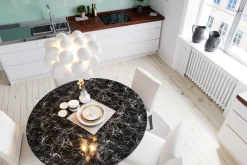 Deckenleuchte Glas Schirme B: 50 cm 8x G9 Modern Weiß Chrom