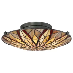 Deckenleuchte Glas Tiffany Stil Ø42cm rund SANSA