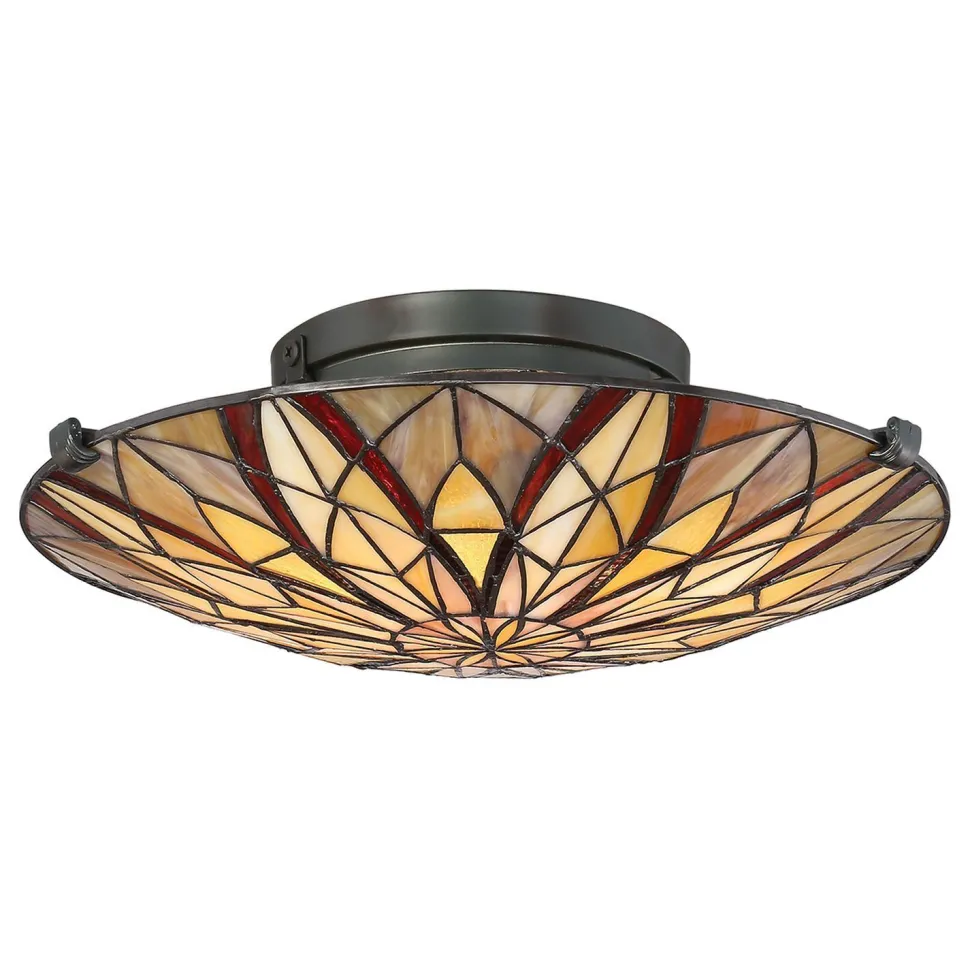 Deckenleuchte Glas Tiffany Stil Ø42cm rund SANSA