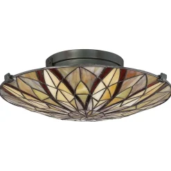 Deckenleuchte Glas Tiffany Stil Ø42cm rund SANSA