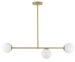 Deckenleuchte Gold Glas Metall G9 L:86 cm blendarm