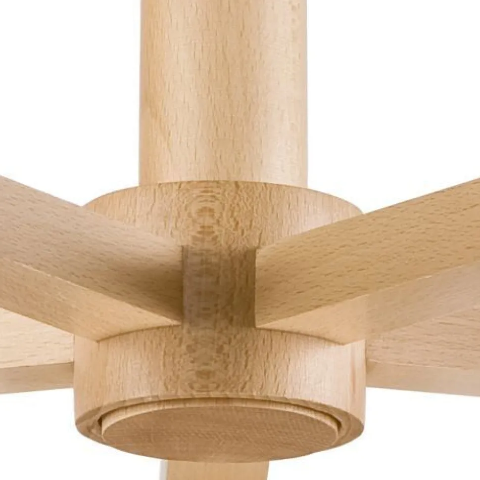 Deckenleuchte Grau Textil Holz 5-fmg Skandinavisch