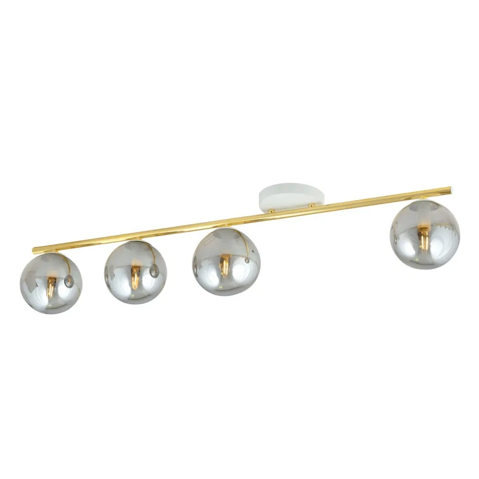 Deckenleuchte groß 100 cm lang Rauchglas Metall