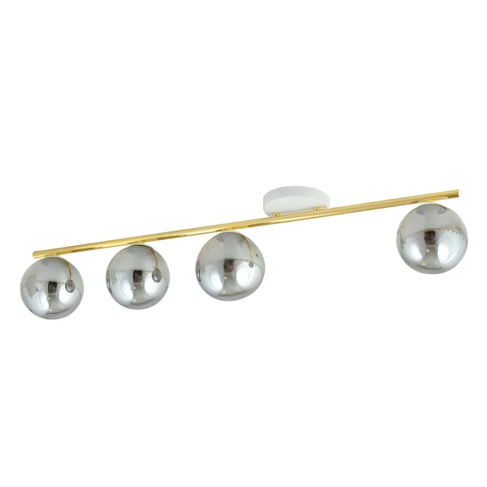 Deckenleuchte groß 100 cm lang Rauchglas Metall