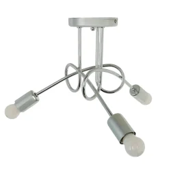 Deckenleuchte in Chrom Wohnzimmer 3-flmg Esszimmer