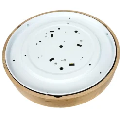 Deckenleuchte in Eiche 3-flammig rund Wohnzimmer