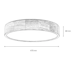 Deckenleuchte in Eiche 3-flammig rund Wohnzimmer