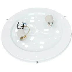 Deckenleuchte in Eiche rund Wohnzimmer Holz Lampe