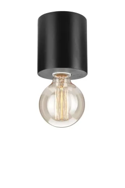 Deckenleuchte in Wenge Holz rund Wohnzimmer