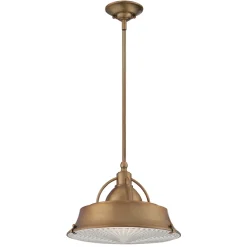 Deckenleuchte Industrial Metall Glas in Kupfer antik