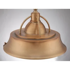 Deckenleuchte Industrial Metall Glas in Kupfer antik