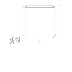 Deckenleuchte innen Bad IP44 Bewegungssensor Weiß E27