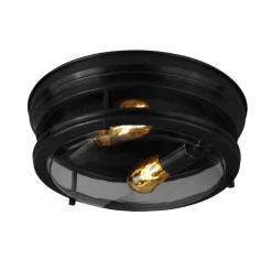 Deckenleuchte IP44 E27 Ø 35 cm Schwarz Badezimmer