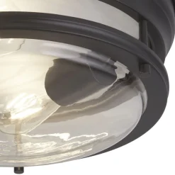 Deckenleuchte IP44 E27 Ø 35 cm Schwarz Badezimmer