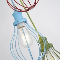 Deckenleuchte Kinderzimmer E27 Rot Blau Grün Metall