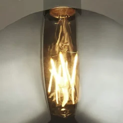 Deckenleuchte Kugelschirm Ø 25 cm Rauchglas Metall