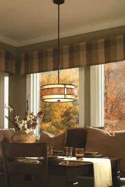 Deckenleuchte LARA Mica Glas 4-flmg bis 1,2m Ø56cm