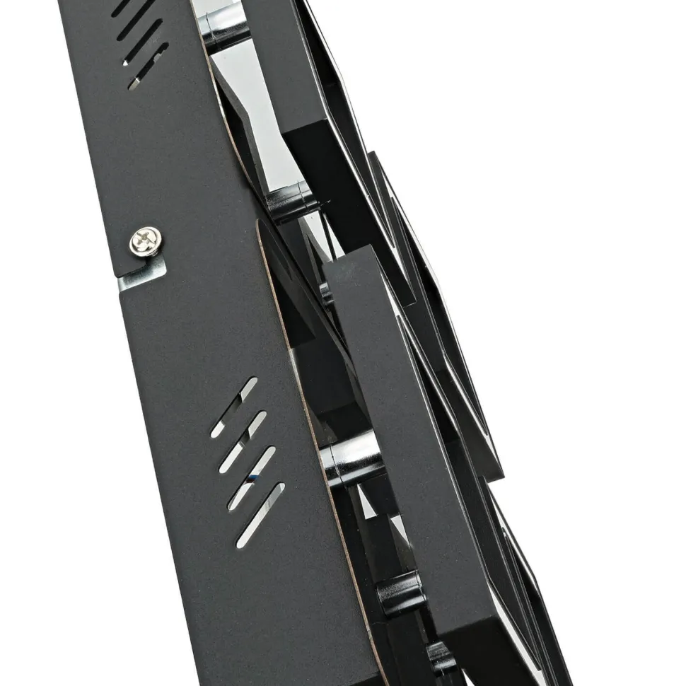 Deckenleuchte LED B: 25 cm Edelstahl in Schwarz Chrom 4200 K