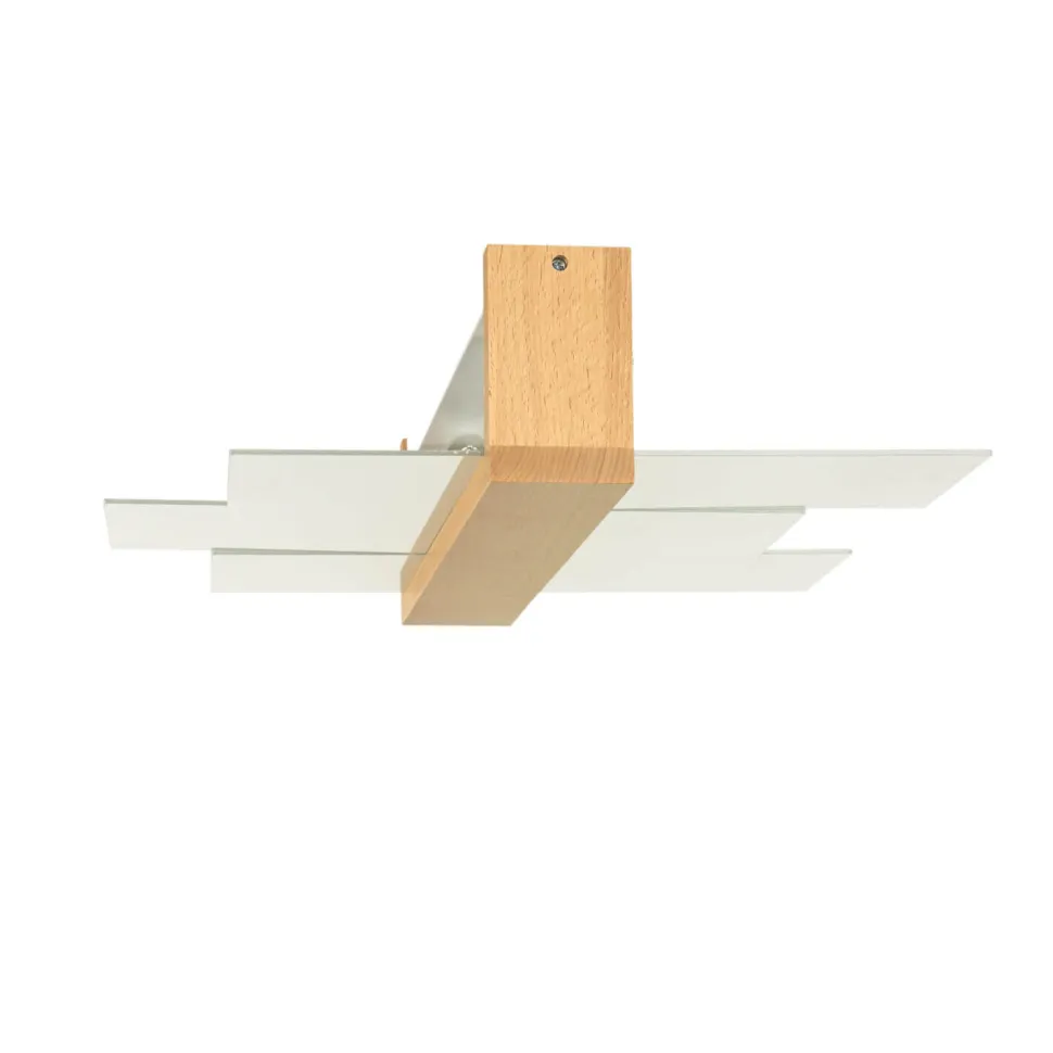Deckenleuchte LEDA in Echtholz 2-flmg