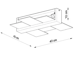 Deckenleuchte LEDA in Weiß 2-flmg