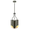 Deckenleuchte LEYRE Grau Dunkel Nickel Ø27cm Lampe