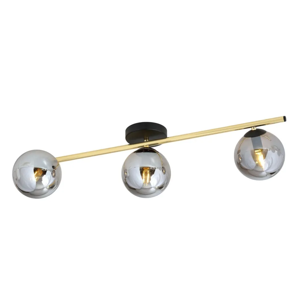 Deckenleuchte länglich 80 cm Glas Metall LUISELLA