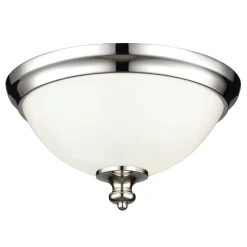 Deckenleuchte LORIN Weiß Nickel Ø33cm Flur Lampe