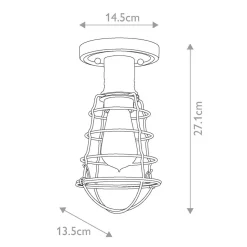 Deckenleuchte Metall Ø 14,5 cm klein Nickel gebürstet
