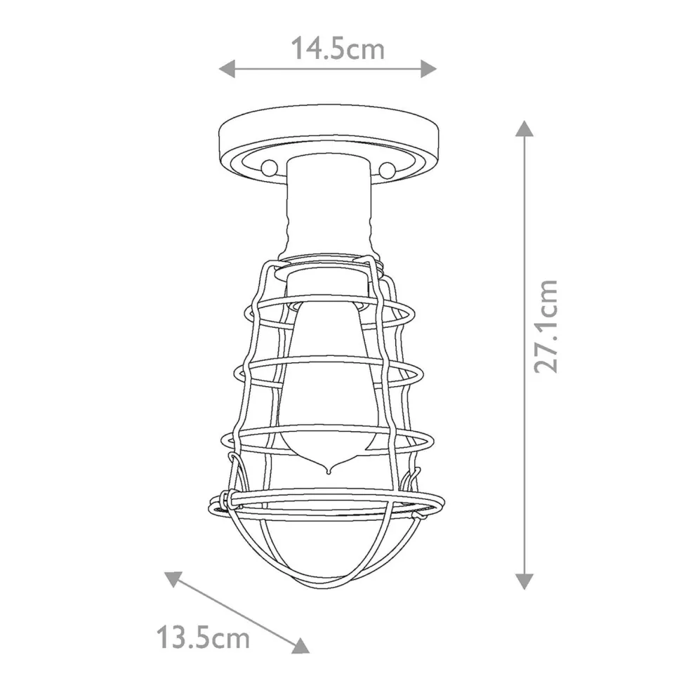 Deckenleuchte Metall Ø 14,5 cm klein Nickel gebürstet