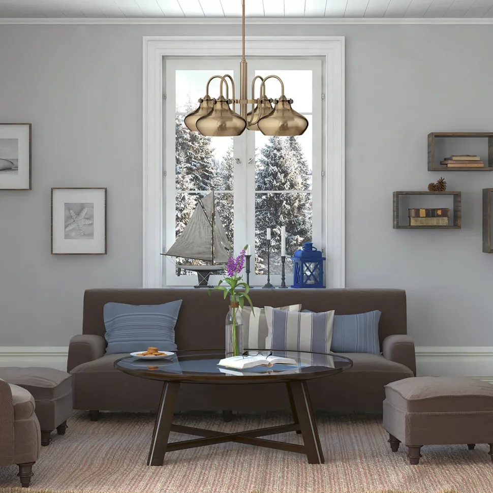 Deckenleuchte Metall Beige Ø71cm Esszimmer SERENO