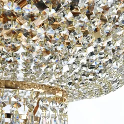 Deckenleuchte Metall D: 50 cm rund in Gold antik E27