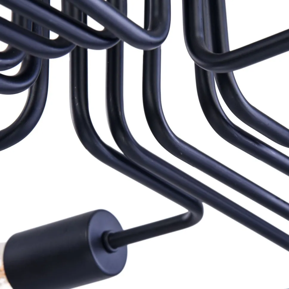 Deckenleuchte Metall E27 Schwarz Retro LENI