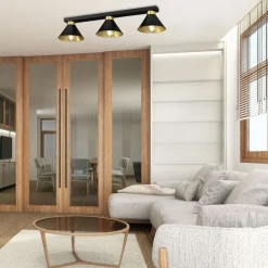 Deckenleuchte Metall 3-flammig 70 cm lang Loft E27