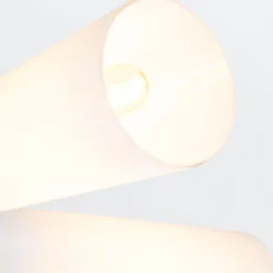 Deckenleuchte Metall Glas B: 66 cm in Gold Antik Weiß