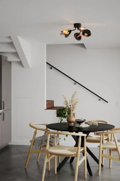 Deckenleuchte Metall Glas 70 cm breit 6x G9 Modern