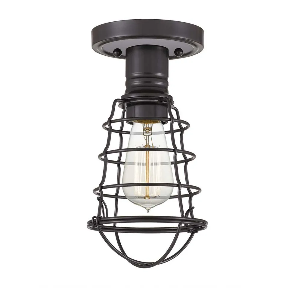 Deckenleuchte Metall rund Ø 14,5 cm in Bronze Antik