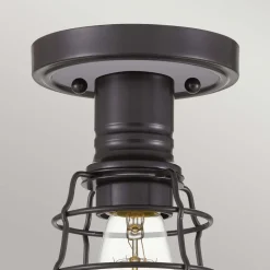 Deckenleuchte Metall rund Ø 14,5 cm in Bronze Antik