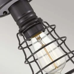 Deckenleuchte Metall rund Ø 14,5 cm in Bronze Antik